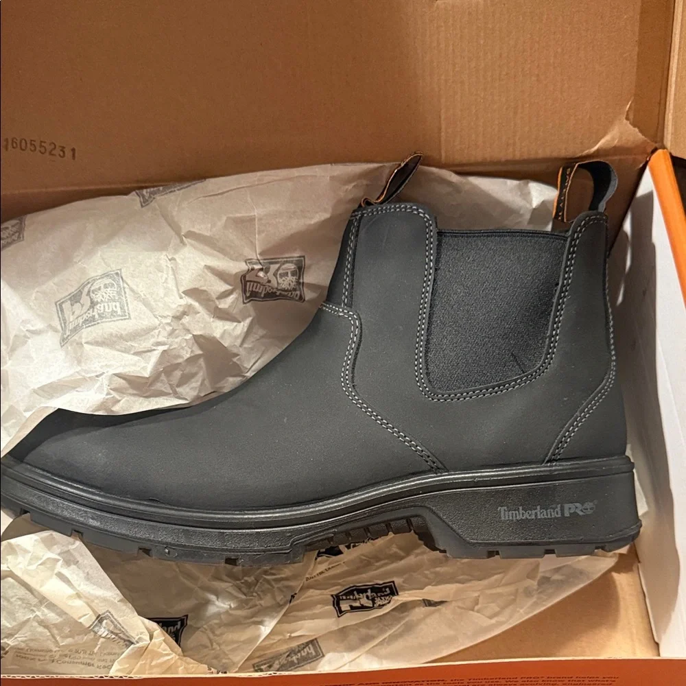 Timberland PRO Men's Black Nashoba Casual Composite Toe Waterproof Chelsea Boots